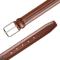 Mezlan Cognac Center-Piped Genuine Calfskin Leather Belt AO11532.